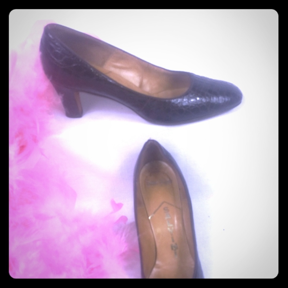 Vintage Salvini Genuine Alligator Women Size 7.5AA